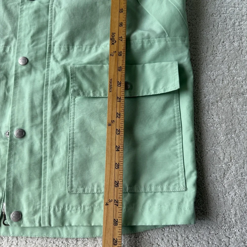 Vintage Woolrich Waxed Heritage Rain Jacket Mens S Sprout Green Utility Hooded